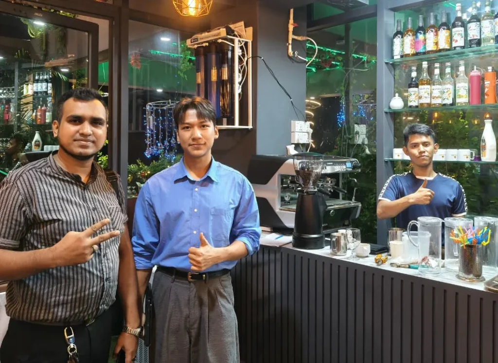 Casadio 2GR Coffee Machine set-up at An-Noor Convention Hall in Aftabnagar